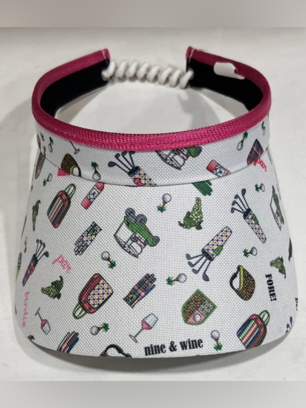 Glove It Ladies Golf Visor Cap Hat Nine & Wine Theme NWOT